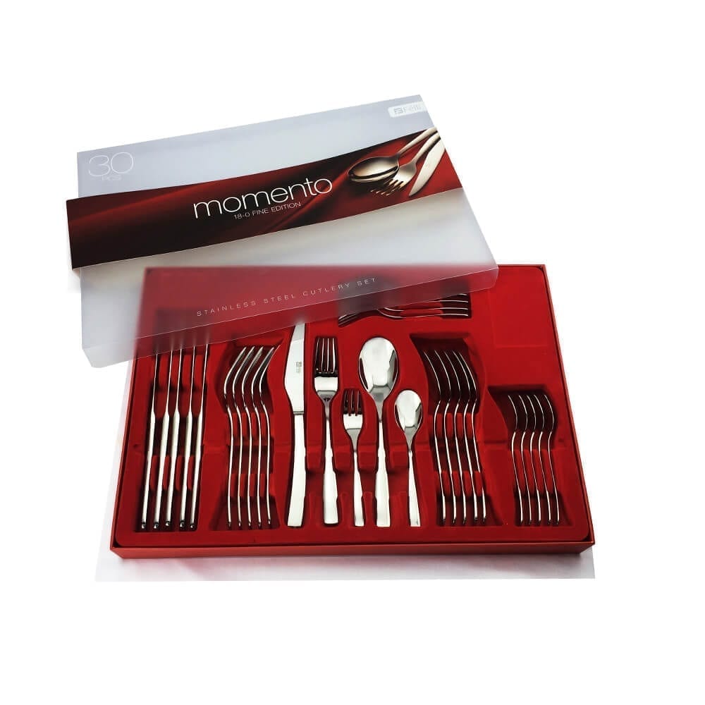 Curve Cutlery Set 30pcs (FREE Serving Salad Spoon & Salad Fork)