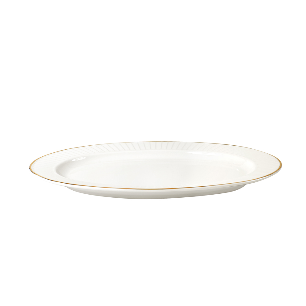 Drape Gold Oval Platter