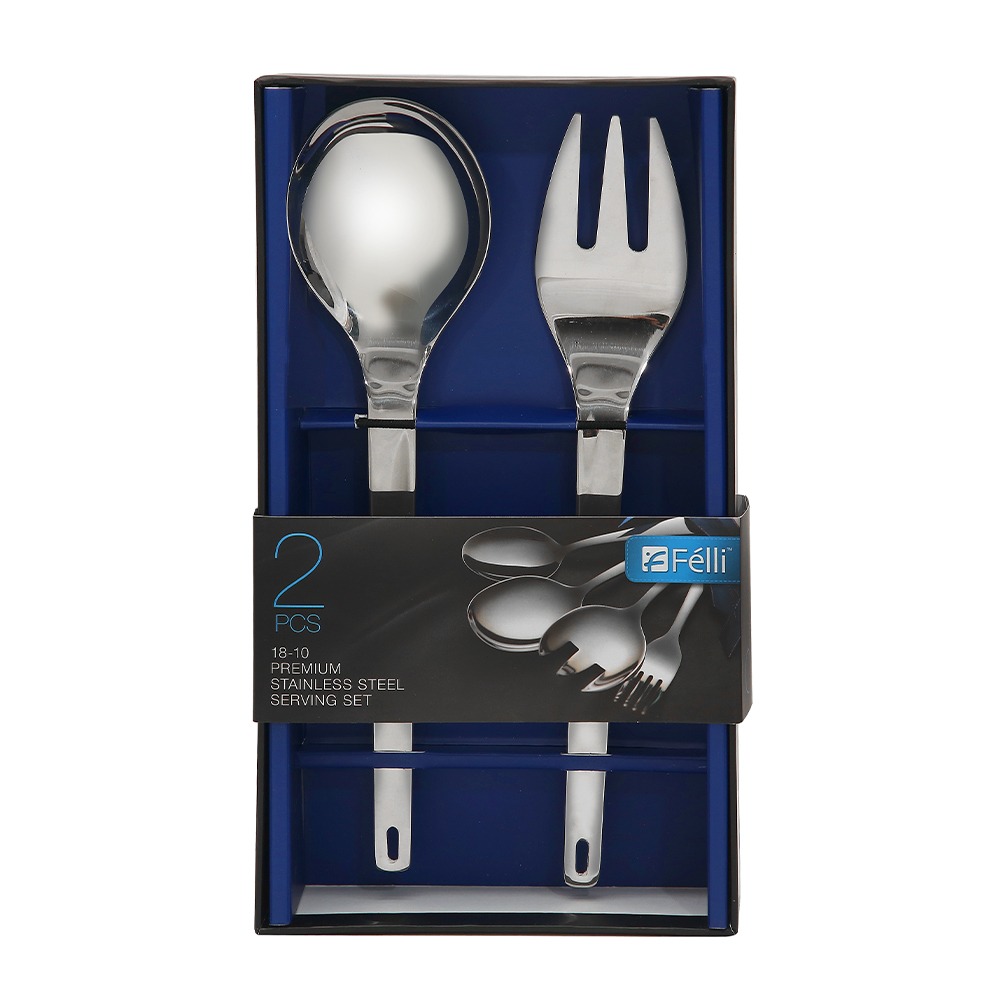 Leonardo Cutlery Serving Set 2pcs - Serving Spoon & Fork