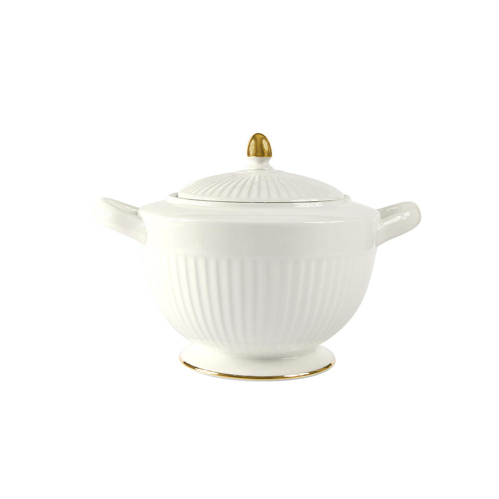 Drape Gold Soup Tureen