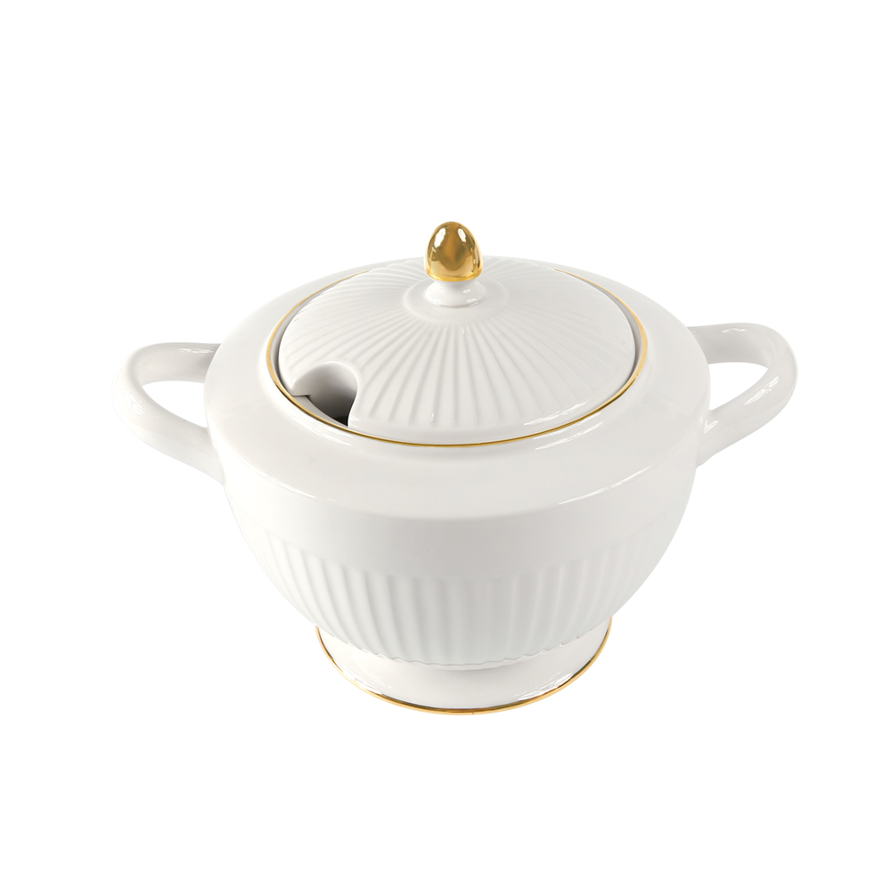 Drape Gold Soup Tureen