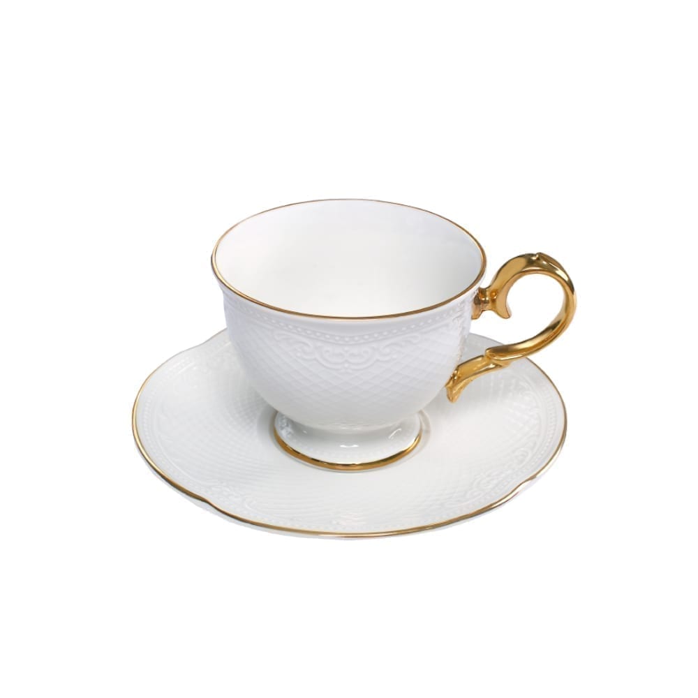 Noble Gold Teapot And Cup & Saucer Set 13pcs