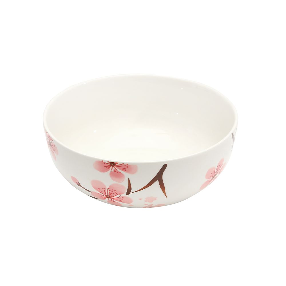 Sakura Hand Painted Serving Bowl 8"