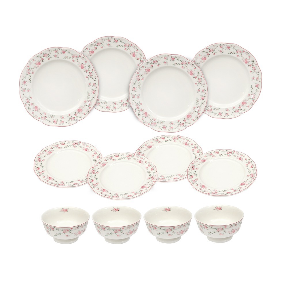 La Vie En Rose Dinnerware Set 12 Pcs