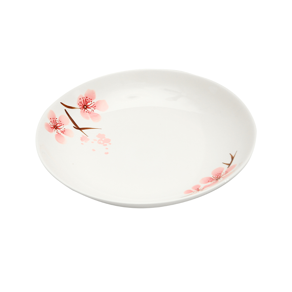 Sakura Hand Painted Deep Serving Plate 9"