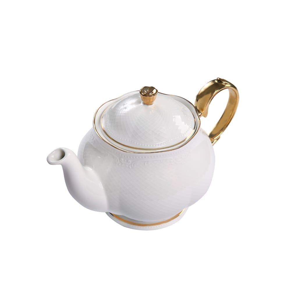 Noble Gold Teapot And Cup & Saucer Set 13pcs