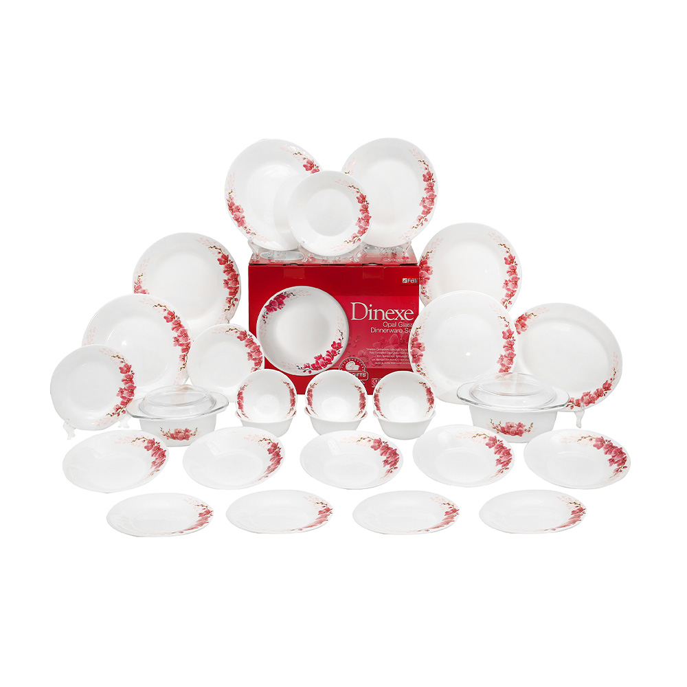 Dinexe Opal Glass Dinnerware Set 24pcs - Orchid