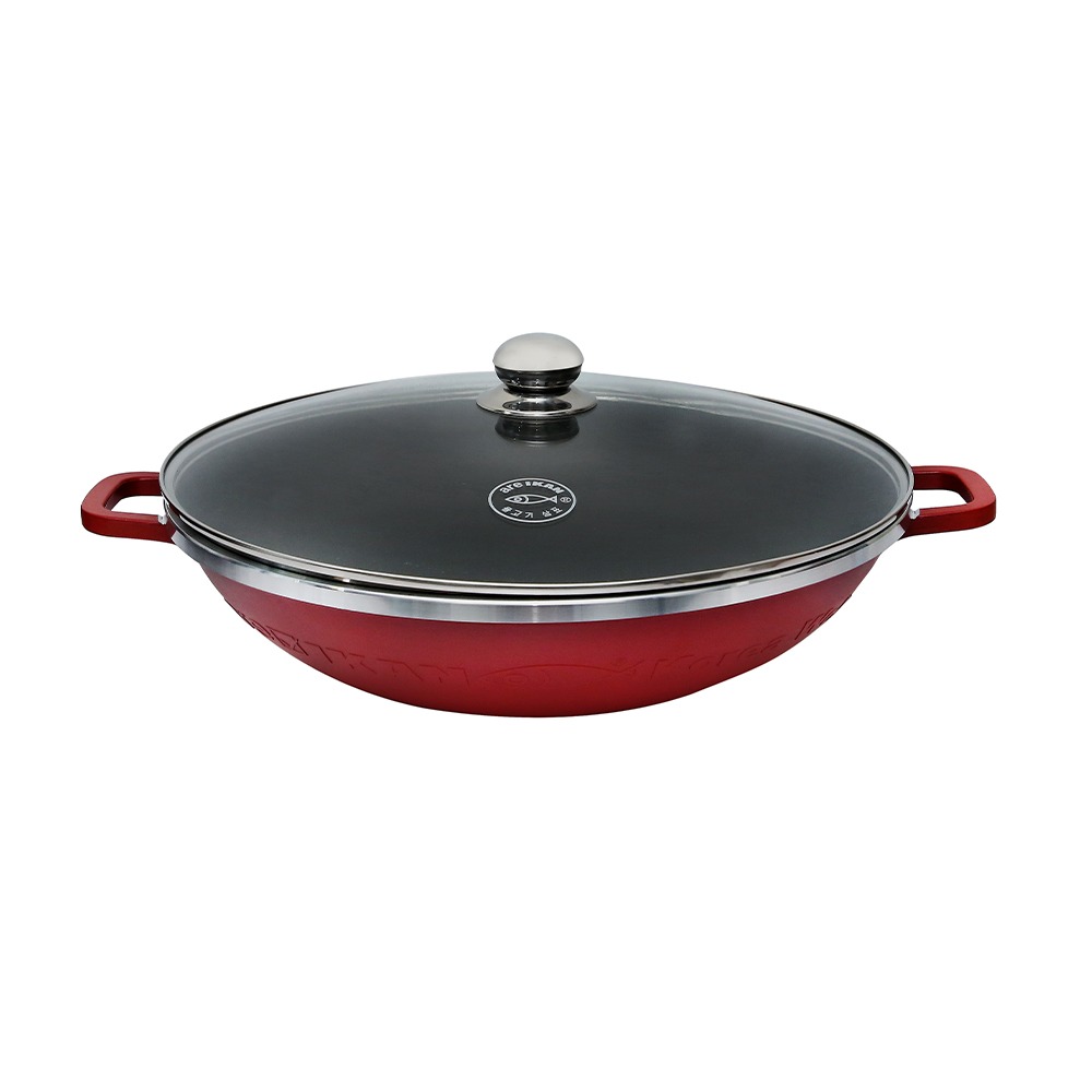 Areikan Non Stick Wok 40cm [FREE Wooden Turner]