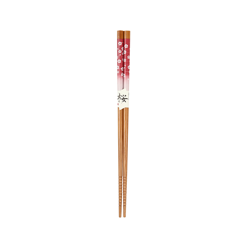 Harmonika Bamboo Chopstick Set 5 Pairs - Red