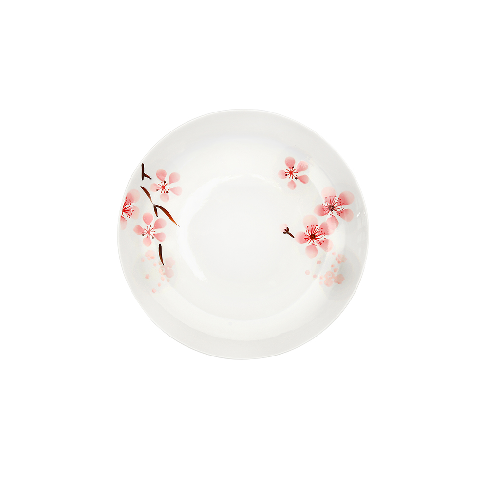 Sakura Hand Painted Coupe Side Plate 8"