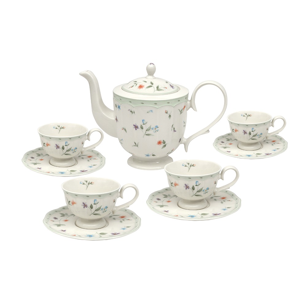 La Clarte Teapot And Cup & Saucer Set 9pcs