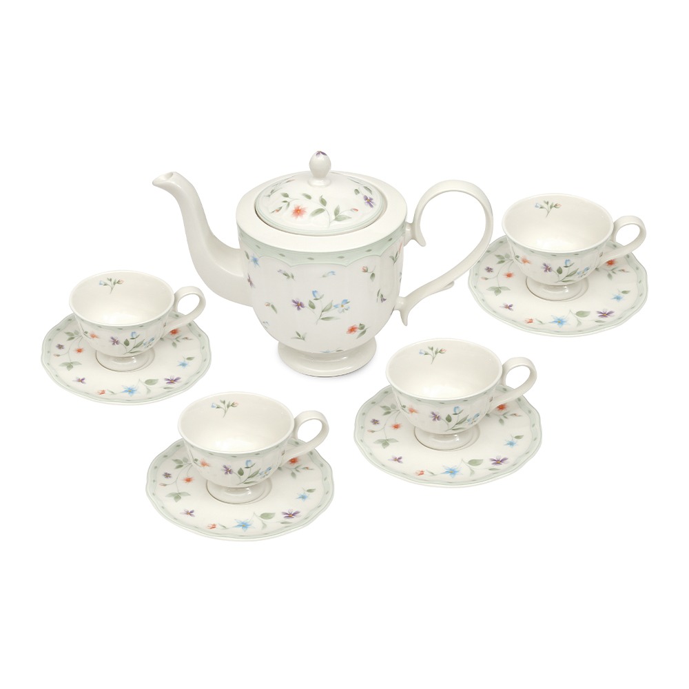 La Clarte Teapot And Cup & Saucer Set 9pcs