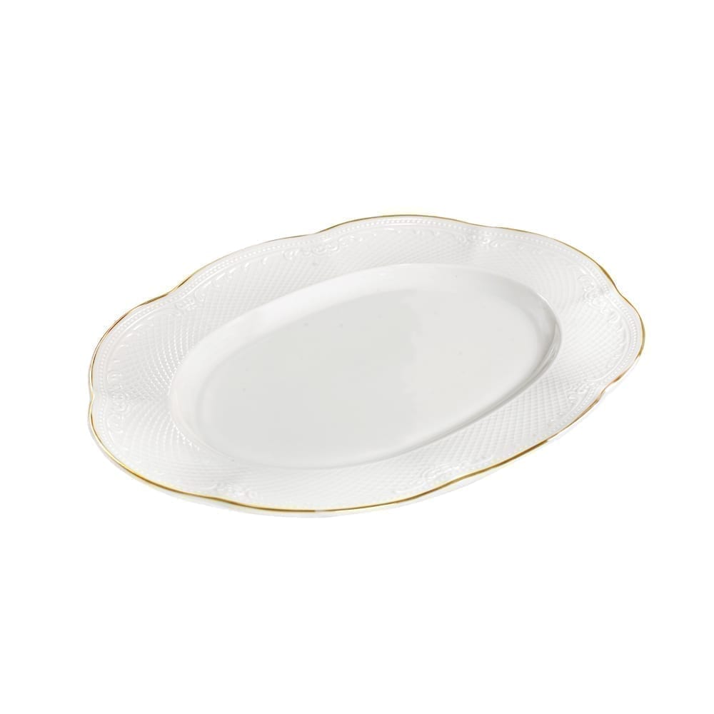 Noble Gold Oval Plate 30.0 Cm