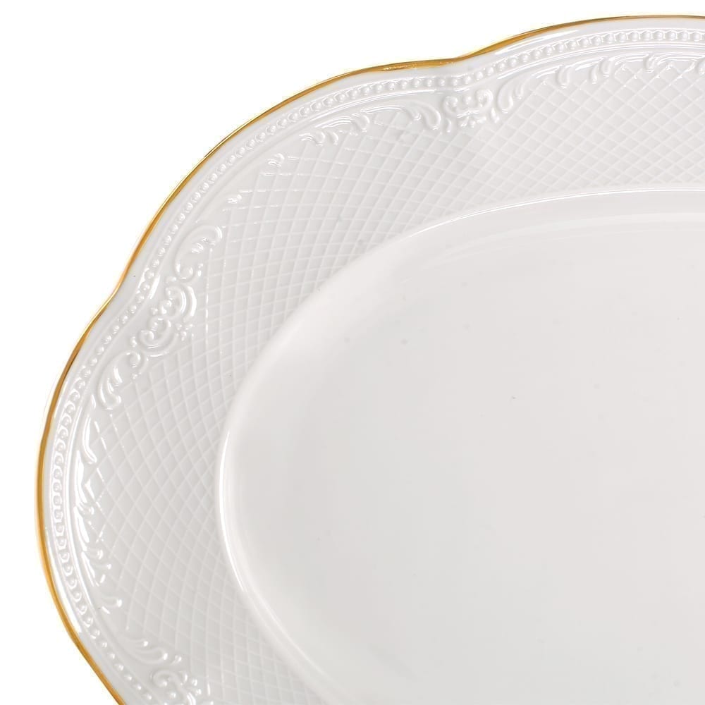 Noble Gold Oval Plate 30.0 Cm