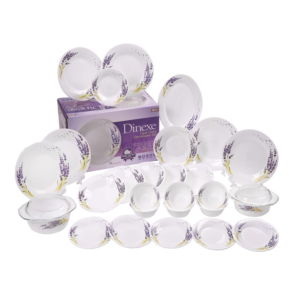 Dinexe Opal Glass Dinnerware Set 24pcs - Lavender