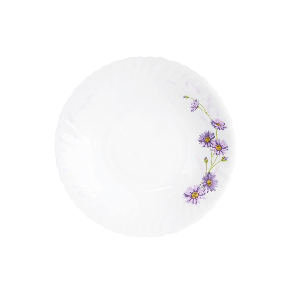 Dinexe Opal Glass Dinnerware Set 24pcs - Wavy Purple Daisy