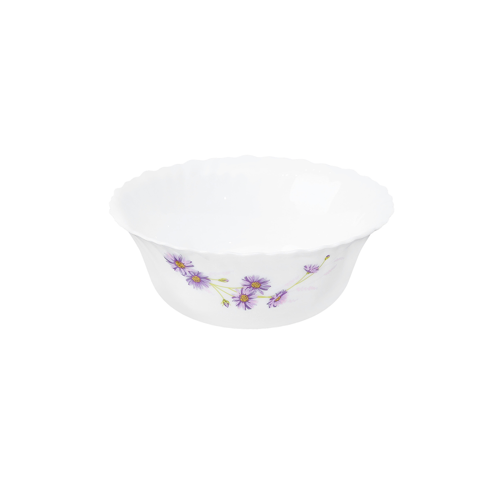 Dinexe Opal Glass Dinnerware Set 24pcs - Wavy Purple Daisy