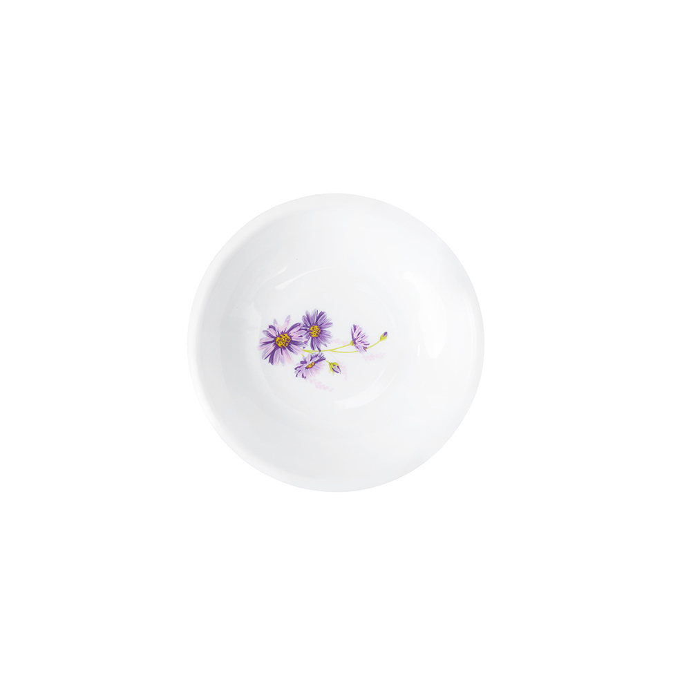 Dinexe Opal Glass Dinnerware Set 24pcs - Wavy Purple Daisy
