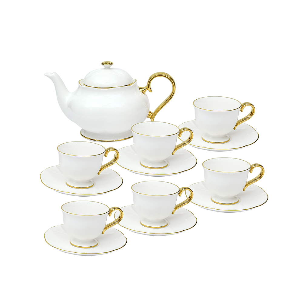 Bella Teapot and Cup & Saucer Set 13pcs