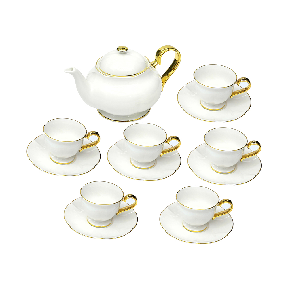 Bella Teapot and Cup & Saucer Set 13pcs