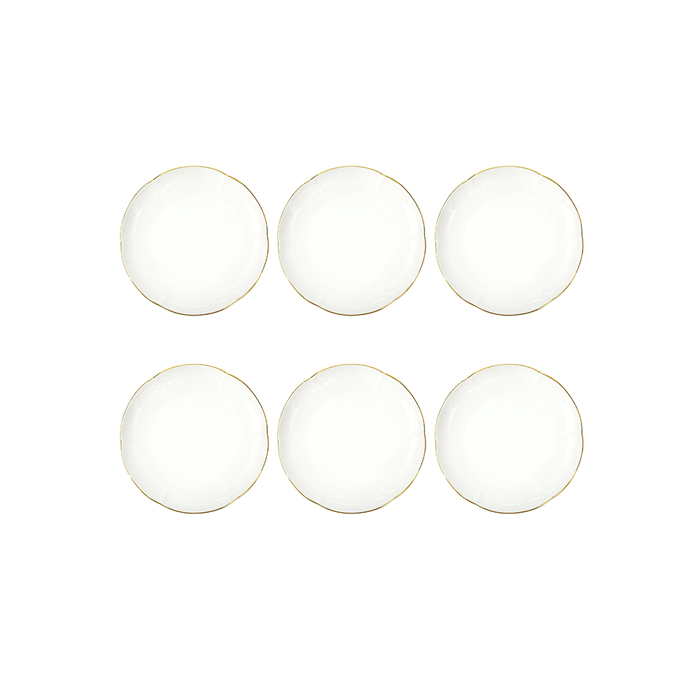 Bella Gold Coupe Dessert Plate