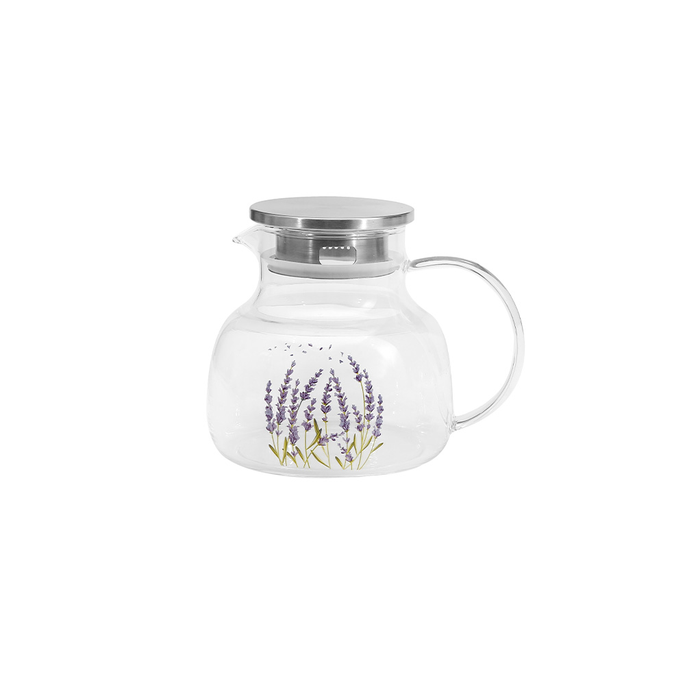 Doppio High Borosilicate Teapot and Cup Set 13pcs - Lavender