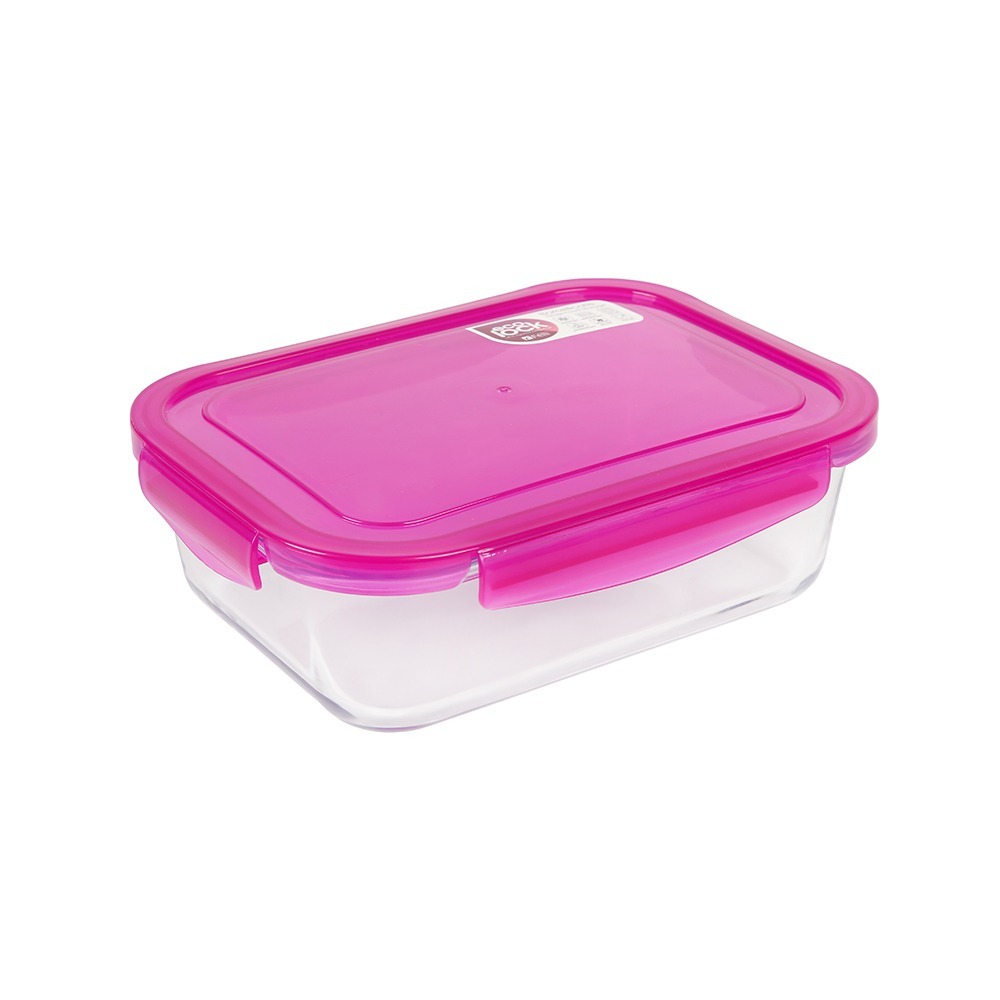 Ecolock Borosilicate Glass Food Storage Container 1520 Ml - Purple