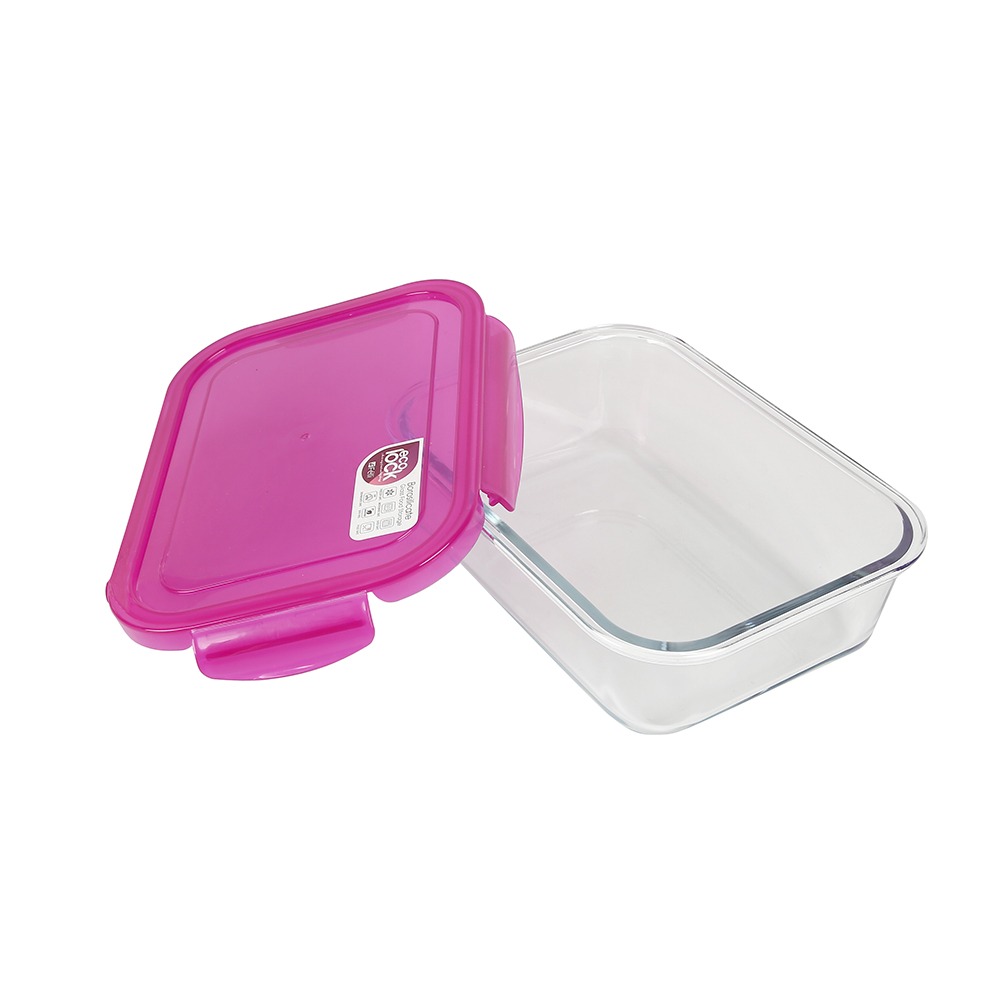 Ecolock Borosilicate Glass Food Storage Container 1520 Ml - Purple