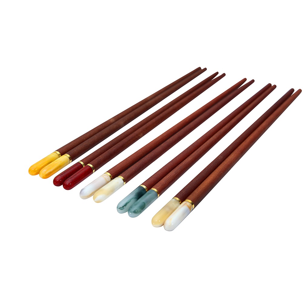 Harmonika Wooden Chopstick Set 5 Pairs - Multi Jade