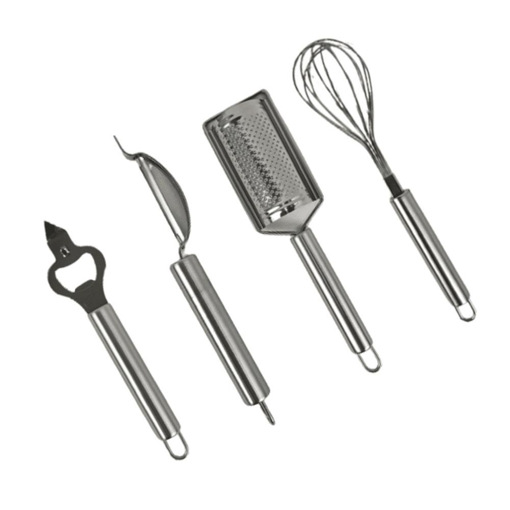 Stainless Steel Knife Set 2pcs (FREE PP Handle Scissors & S/S Kitchen Gadget 4 Pcs)