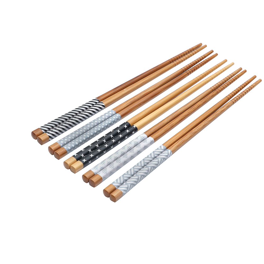 Harmonika Bamboo Chopstick Set 5 Pairs - Line