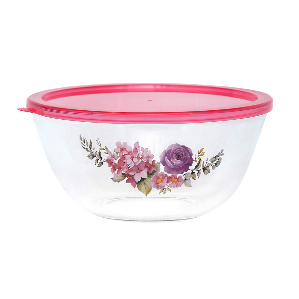Ecolock High Borosilicate & Opal Glass Serveware Combo Set (5 Pcs) - La' Rossa (With Free Gift)