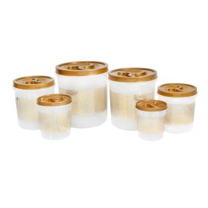 Jumbo Air Tight Canister Set 6pcs - Balang Raya Emas [FREE Canister 8 Pcs]
