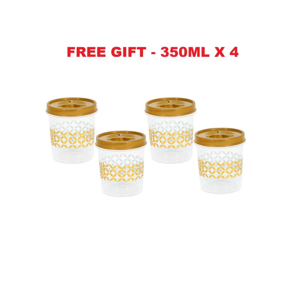 Jumbo Air Tight Canister Set 6pcs - Balang Raya Emas [FREE Canister 8 Pcs]
