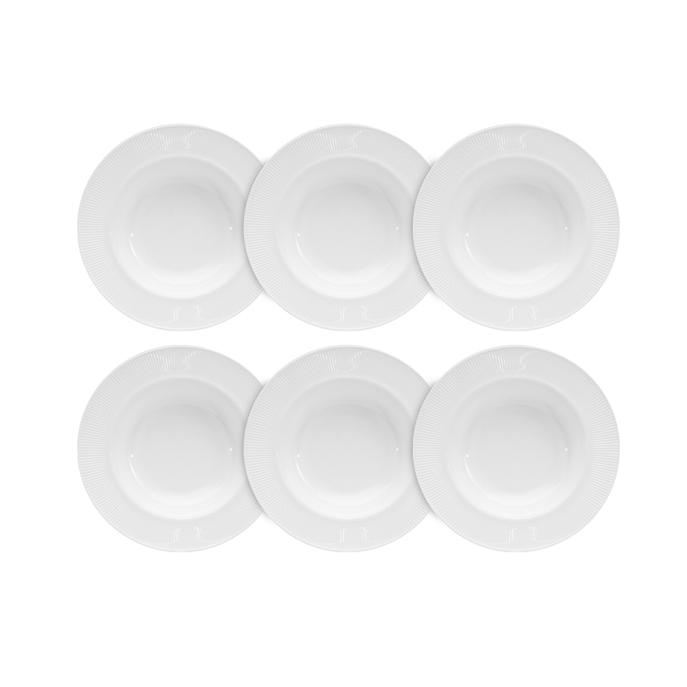 Dinexe Opal Glass White Soup Plate 9.5" - Linea