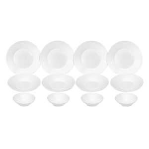 Dinexe Opal White Dinnerware Set 12pcs - Minea