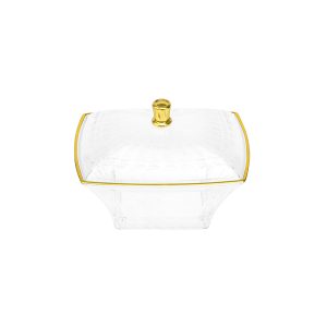 Fabian PET Serving Candy Bowl With Lid Rectangle 16.5cm