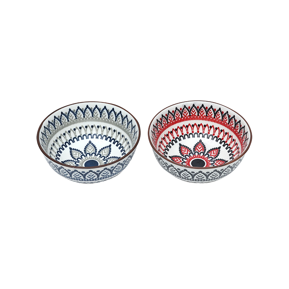 Harmonika Porcelain Rice Bowl 4.5" Set 4pcs - Oriental