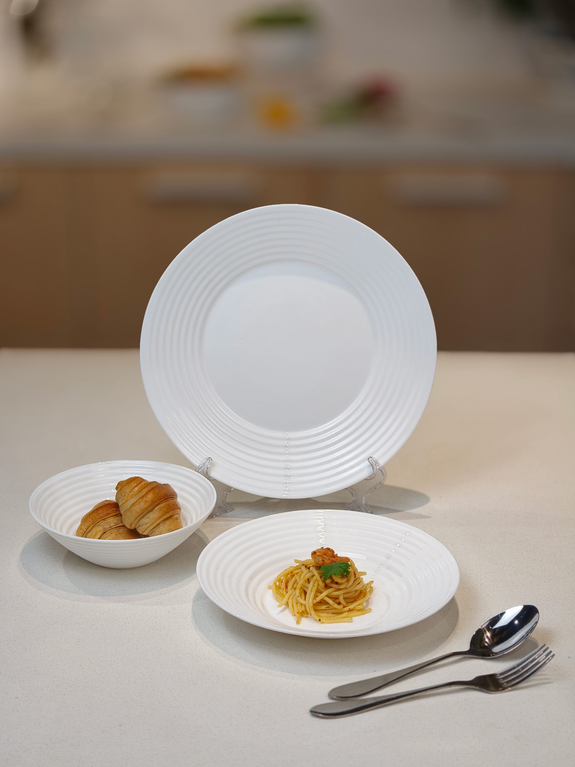 Dinexe Opal White Dinnerware Set 12pcs - Minea