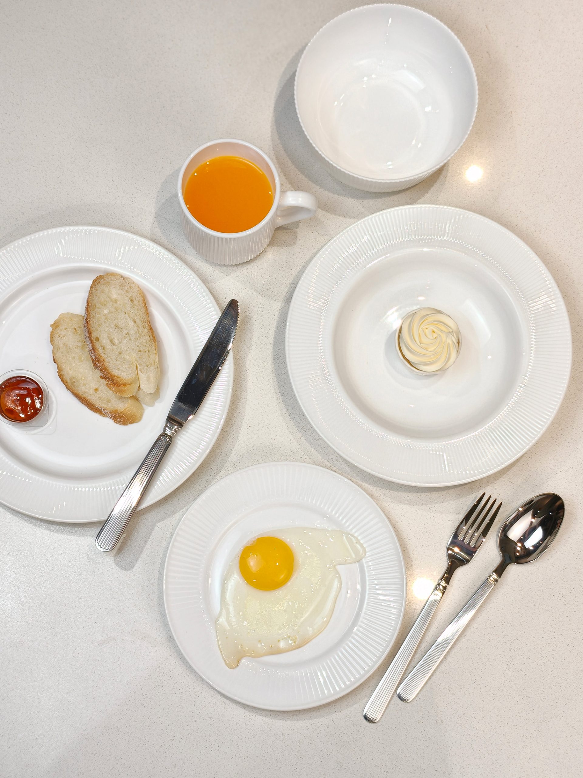 Dinexe Opal Glass White Dessert Side Plate 8" - Linea